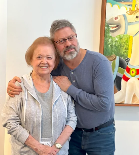 Lusia Milch with her son, Dr. David M. Milch
